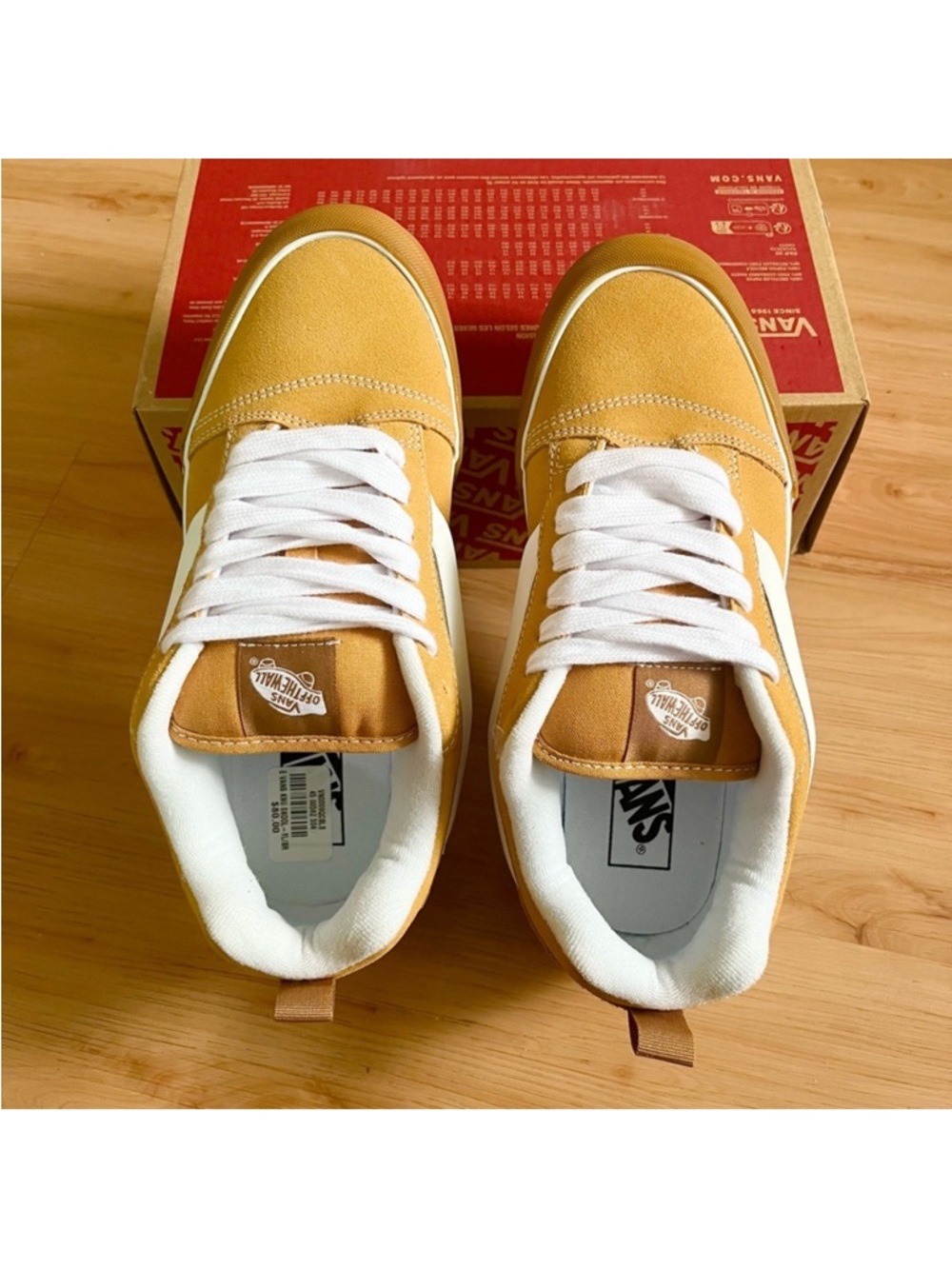 Vans Knu Skool Gum Bumper Honey Yellow Women 10.0 US - Picture 6 of 9
